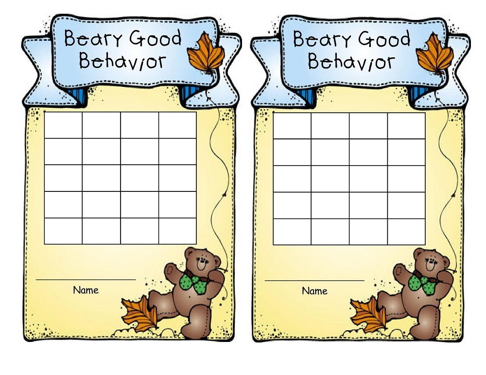 Printable Behavior Charts design