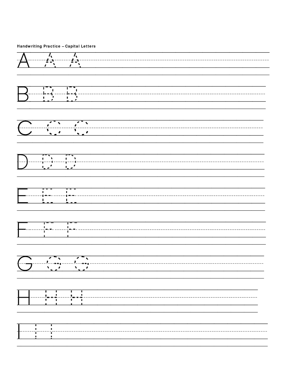 Alphabet sheets for preschool printable