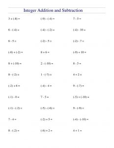 Additions and Subtraction Worksheets Free Printable | Learning Printable