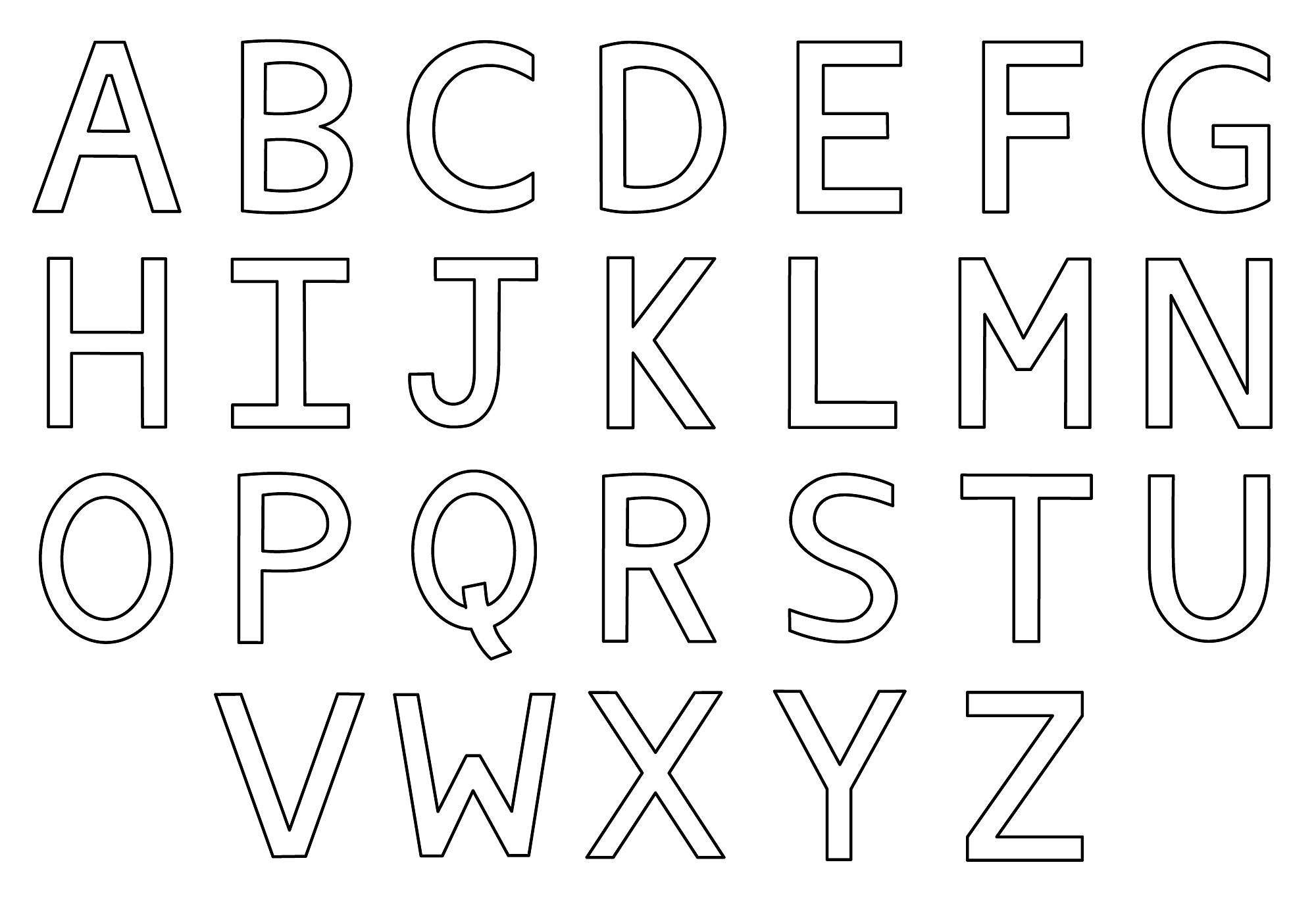 alphabet printables chart