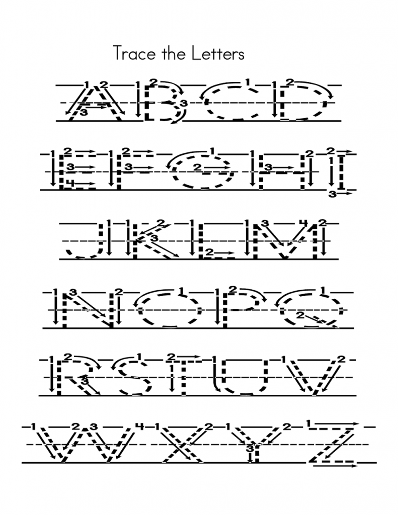 Capital Alphabets Tracing Worksheets Printable | Learning Printable
