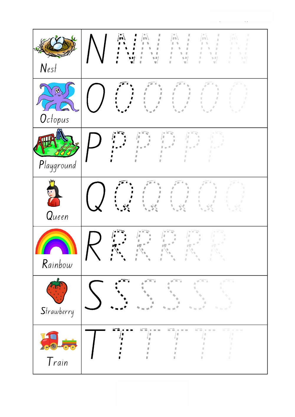 capital alphabets tracing worksheets practice