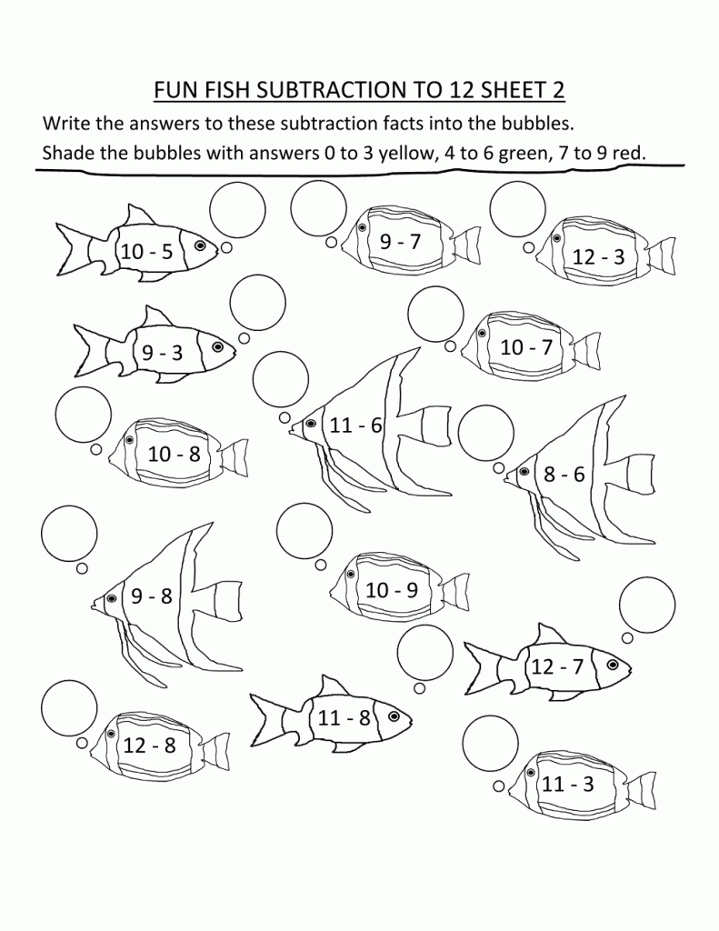 easy fun fish worksheets for kids math