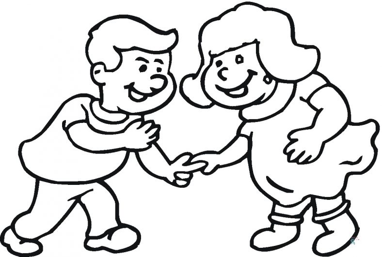 Girl and Boy Colour in Template | Learning Printable