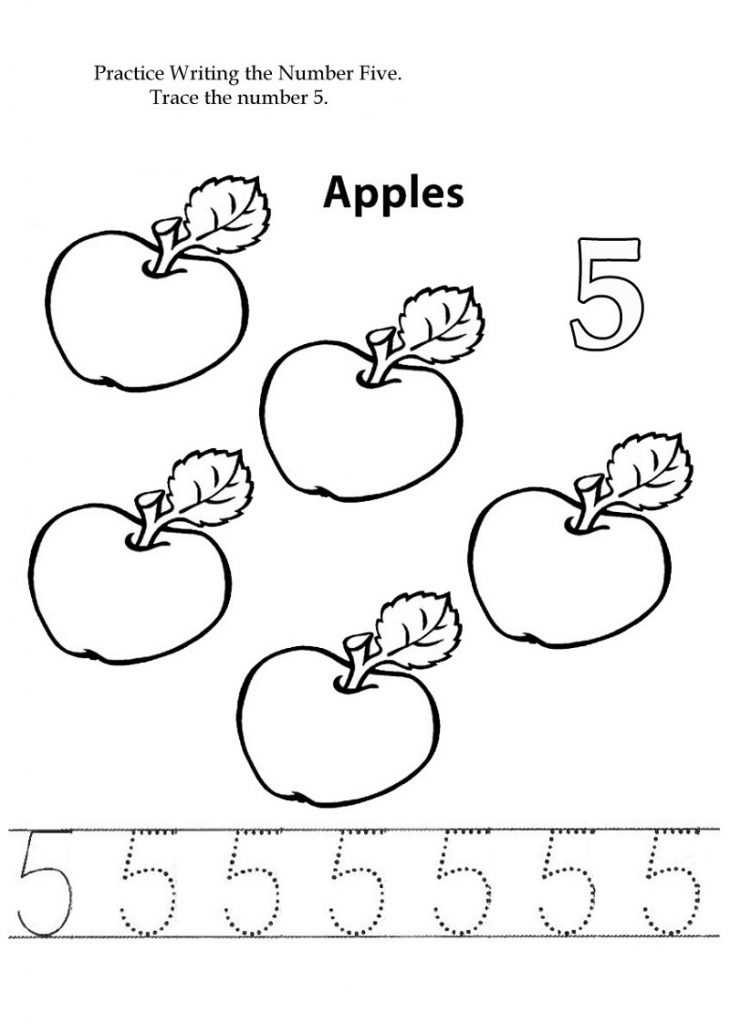5 Tracing Worksheet for Preschool | Learning Printable