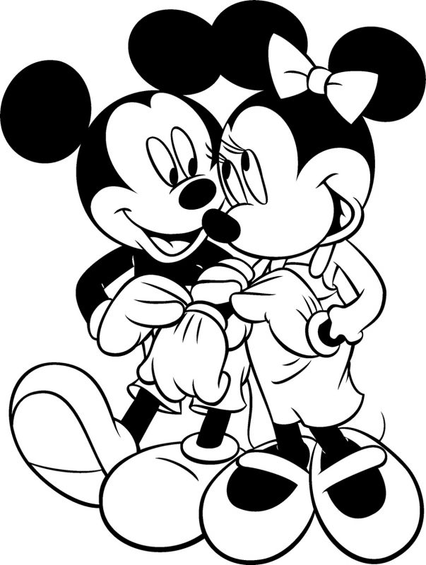 Disney Coloring Pages Mickey and Mini Mouse