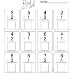 Subtraction Worksheets for Kindergarten