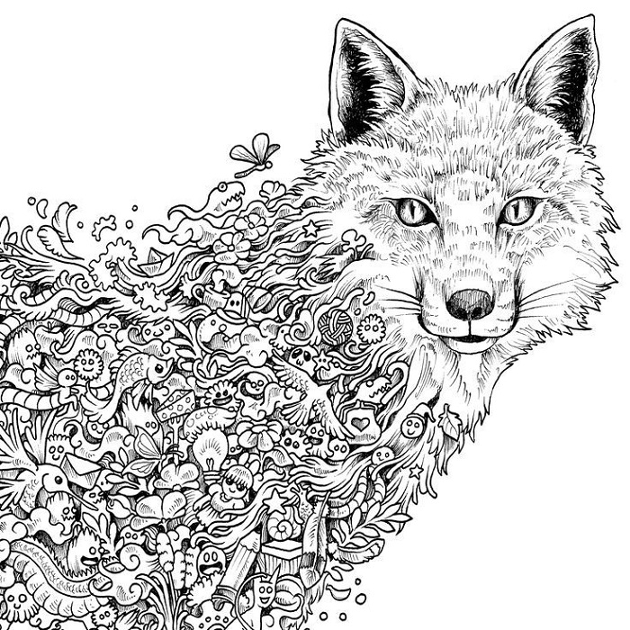 animal coloring pages for adults