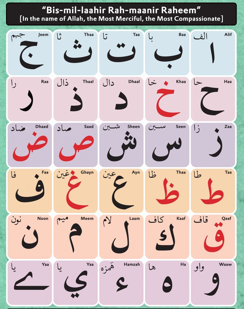 arabic letters for children page