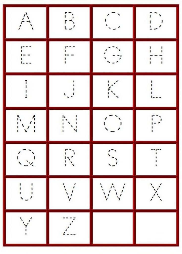 capital letter trace pages for kids