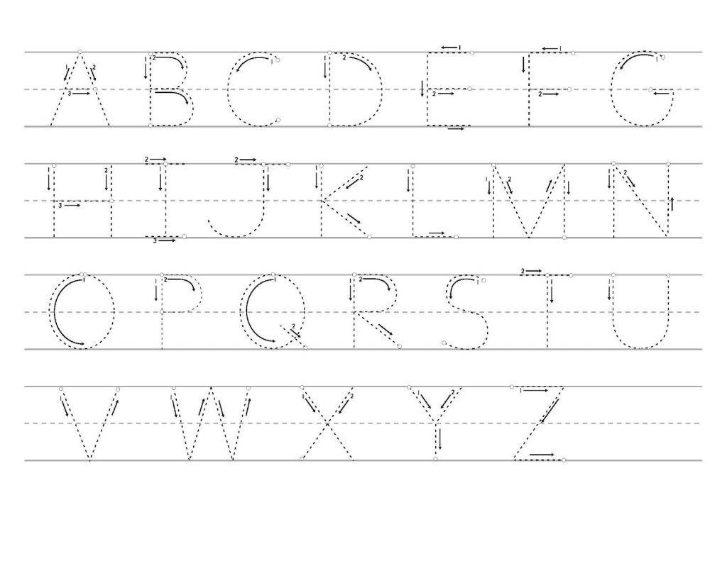 capital letter trace pages printable