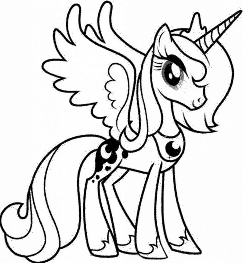 unicorn coloring pages cartoon - photo #22