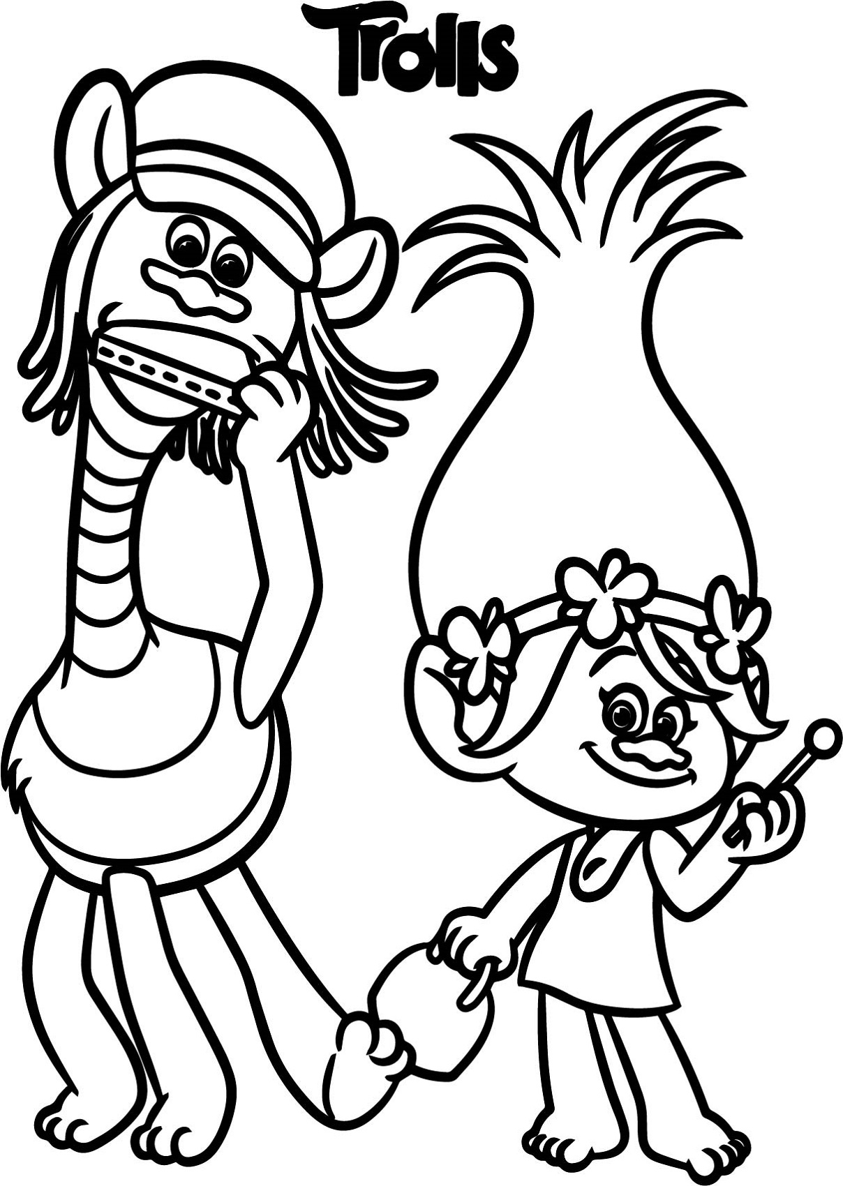 Disney Coloring Pages Trolls Learning Printable