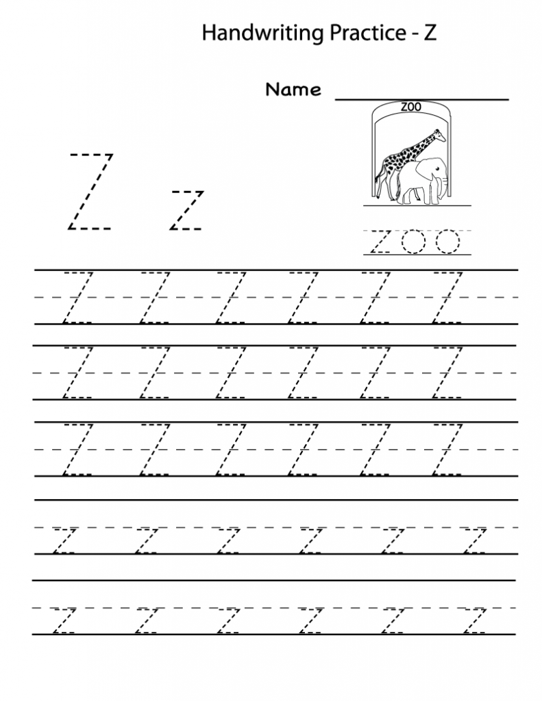 free printable worksheets for preschoolers for the letter z tracing