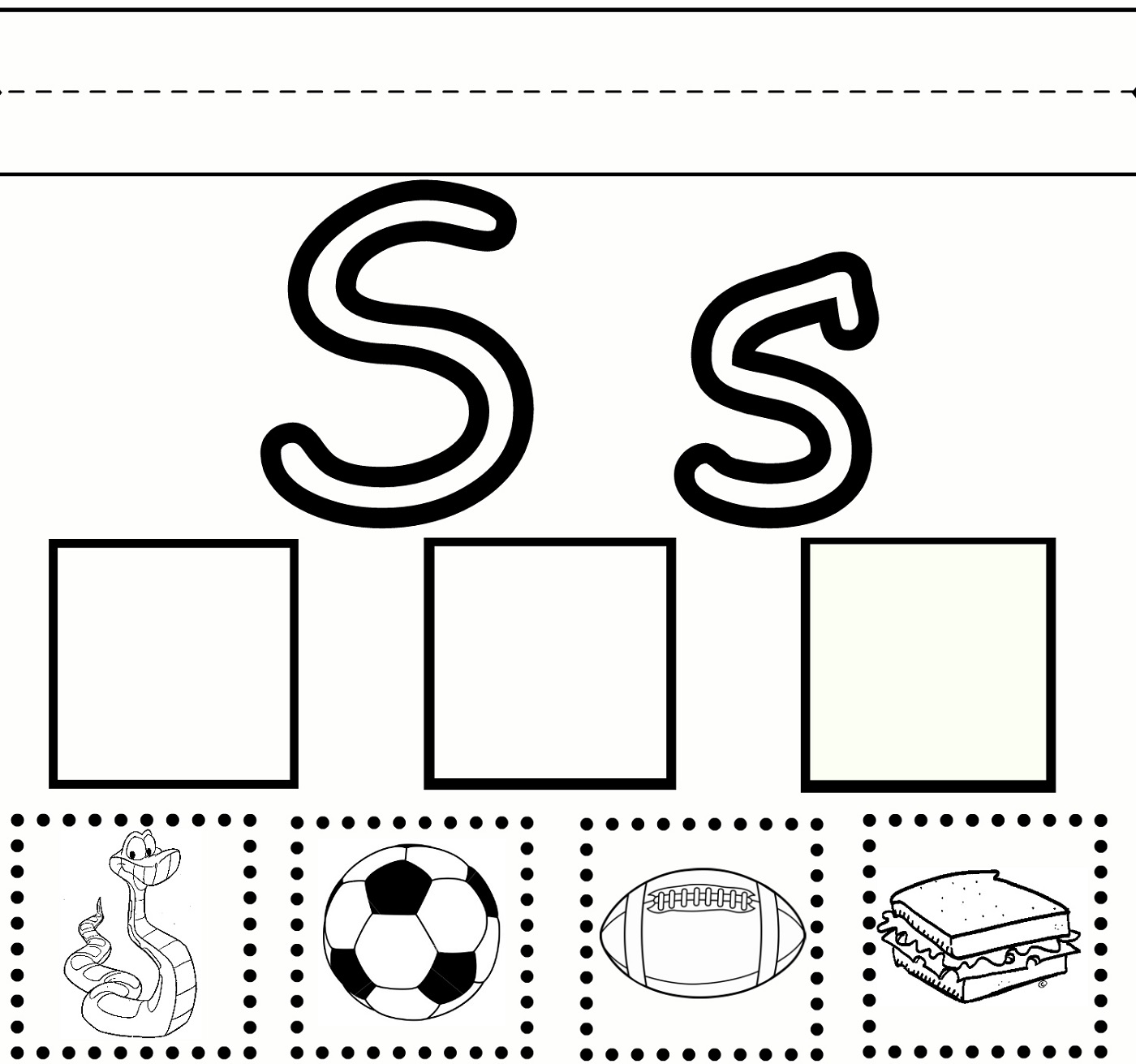 Free Printable Worksheets for the Letter S for Kindergarten | Learning Printable