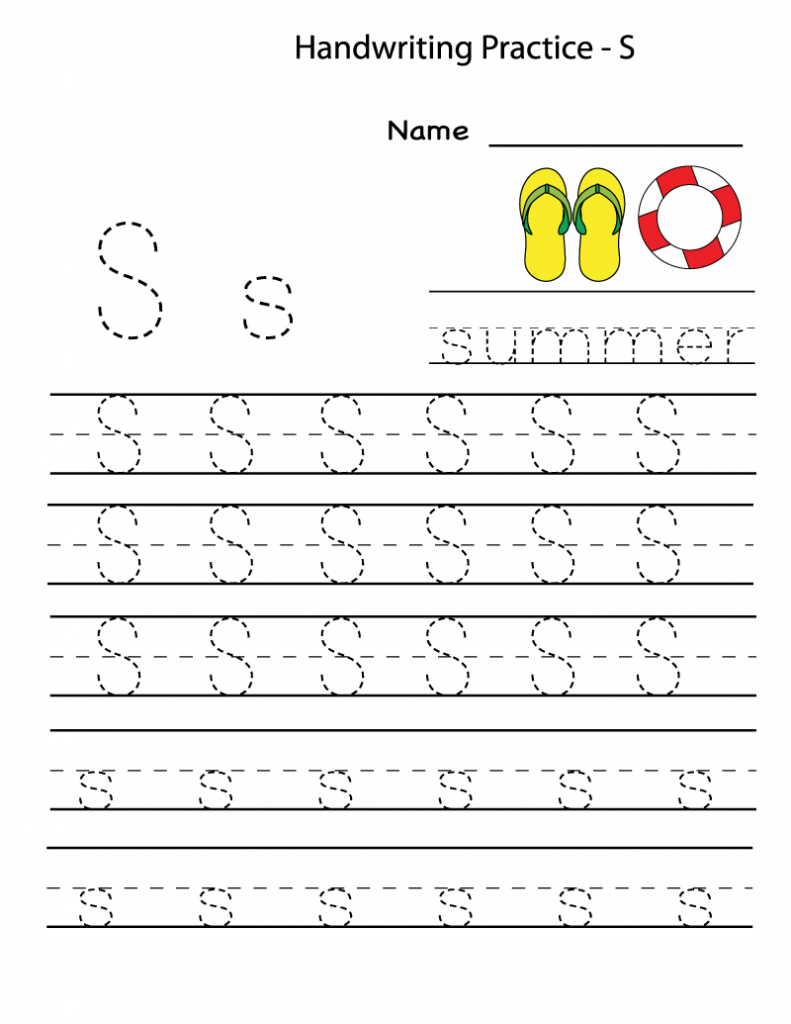 free printable worksheets for the letter S for kindergarten tracing