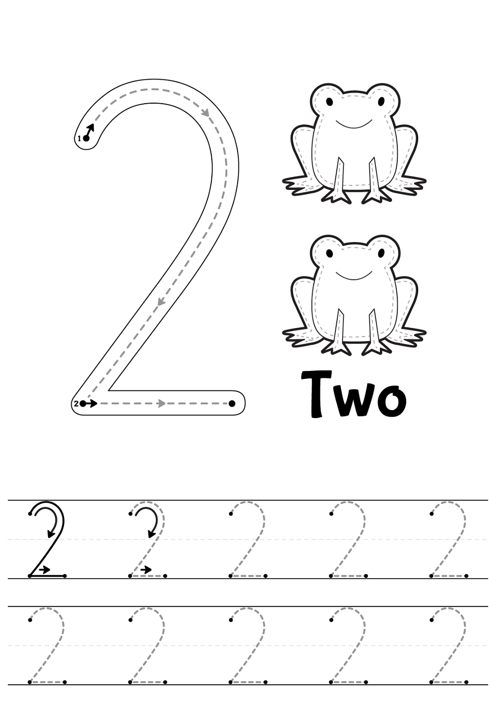 Number 2 Tracing Worksheets Learning Printable Number 2 Tracing Worksheets Learning Printable
