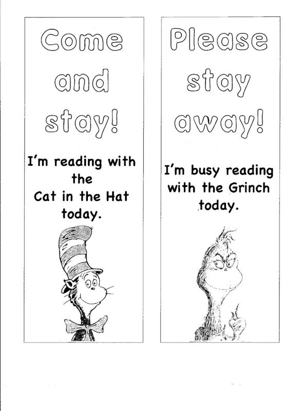 reading bookmarks to colour in printable