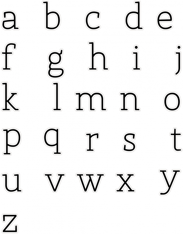 the alphabet lower case page