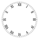 1-12 roman numerals downloads clock face