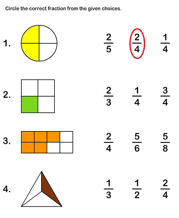 2nd Grade Math Worksheets Fractions