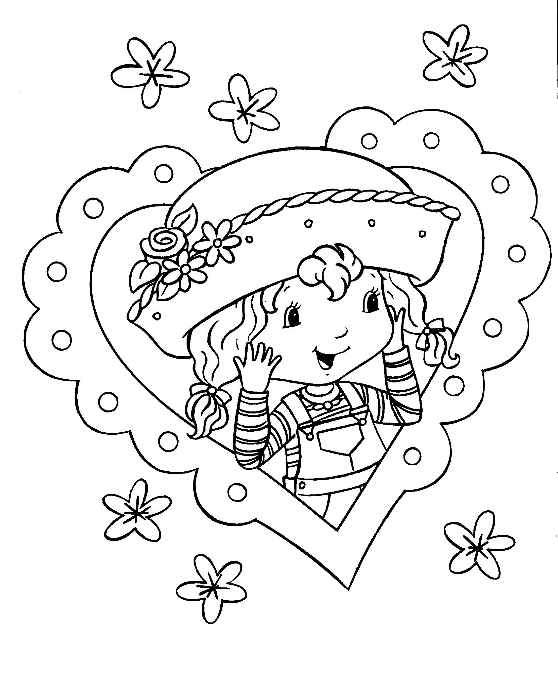 Strawberry Shortcake Coloring Pages for Kids Learning Printable