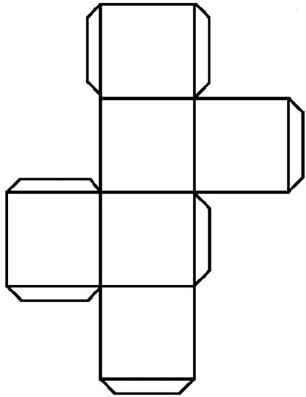 free printable 3d shape nets simple cube