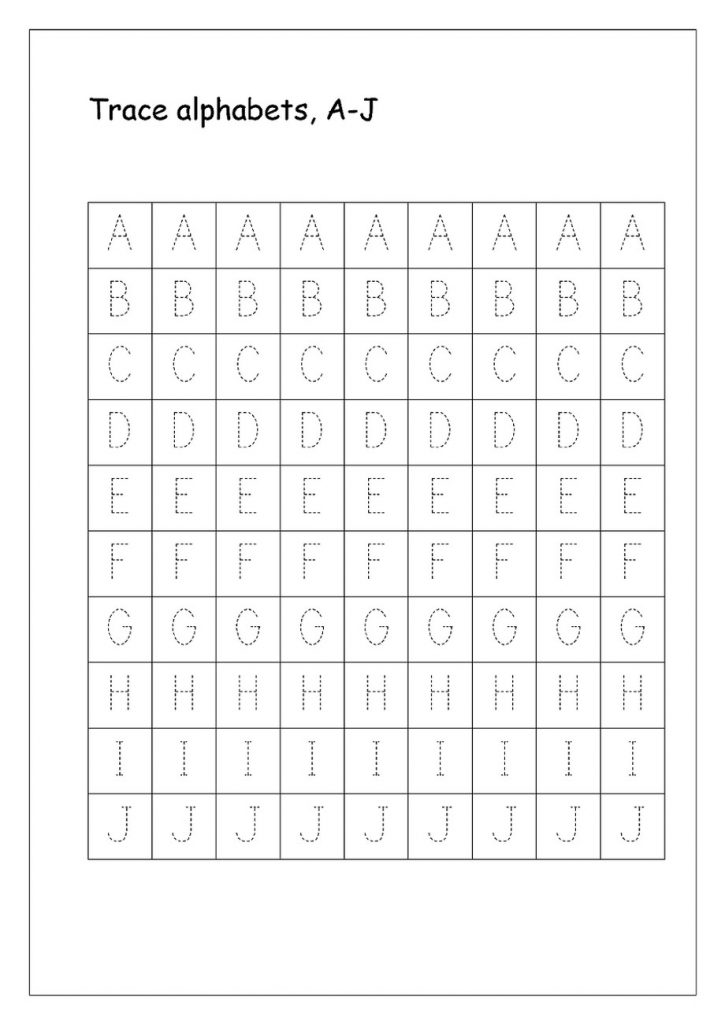 Kindergarten Letter Tracing Worksheets | Learning Printable