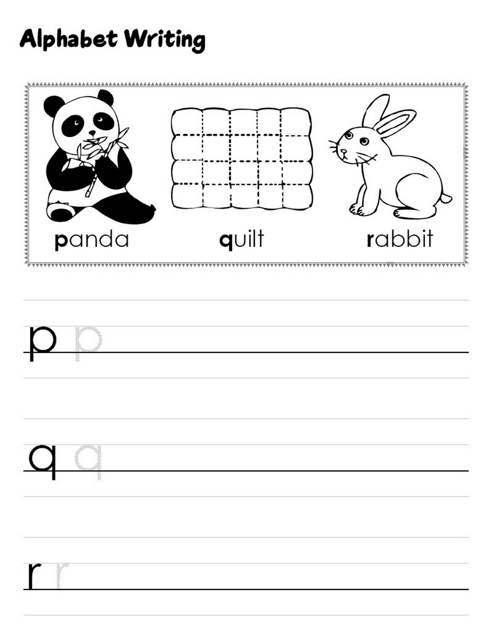 practicing the alphabet for preschooler fun