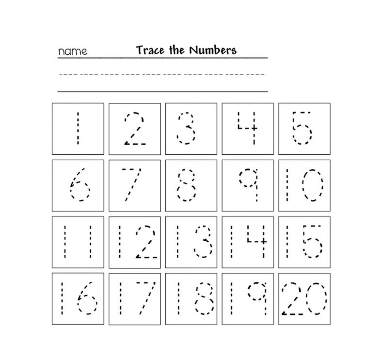 Tracing Numbers For KG Learning Printable Tracing Numbers For KG Learning Printable