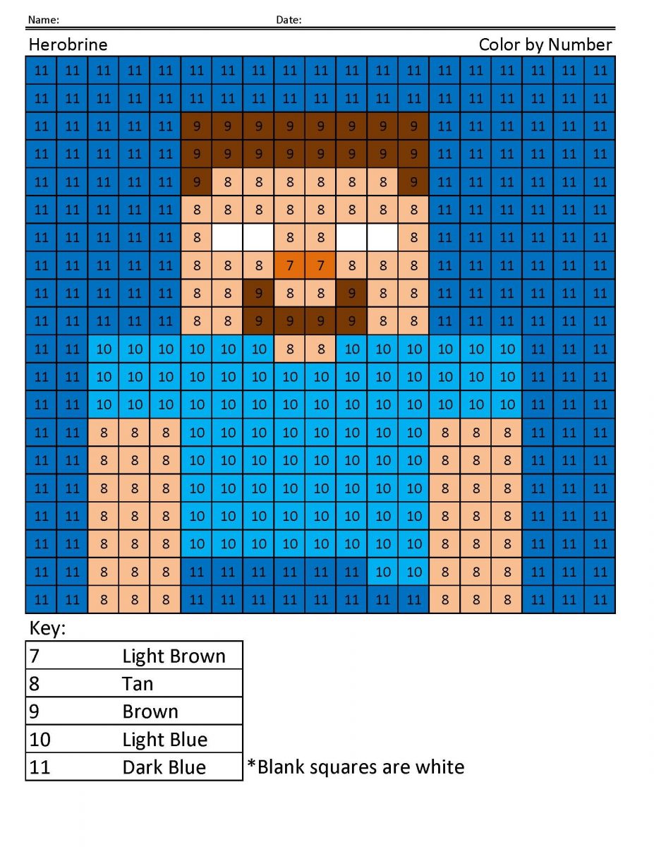 Minecraft Colors to Print | Learning Printable