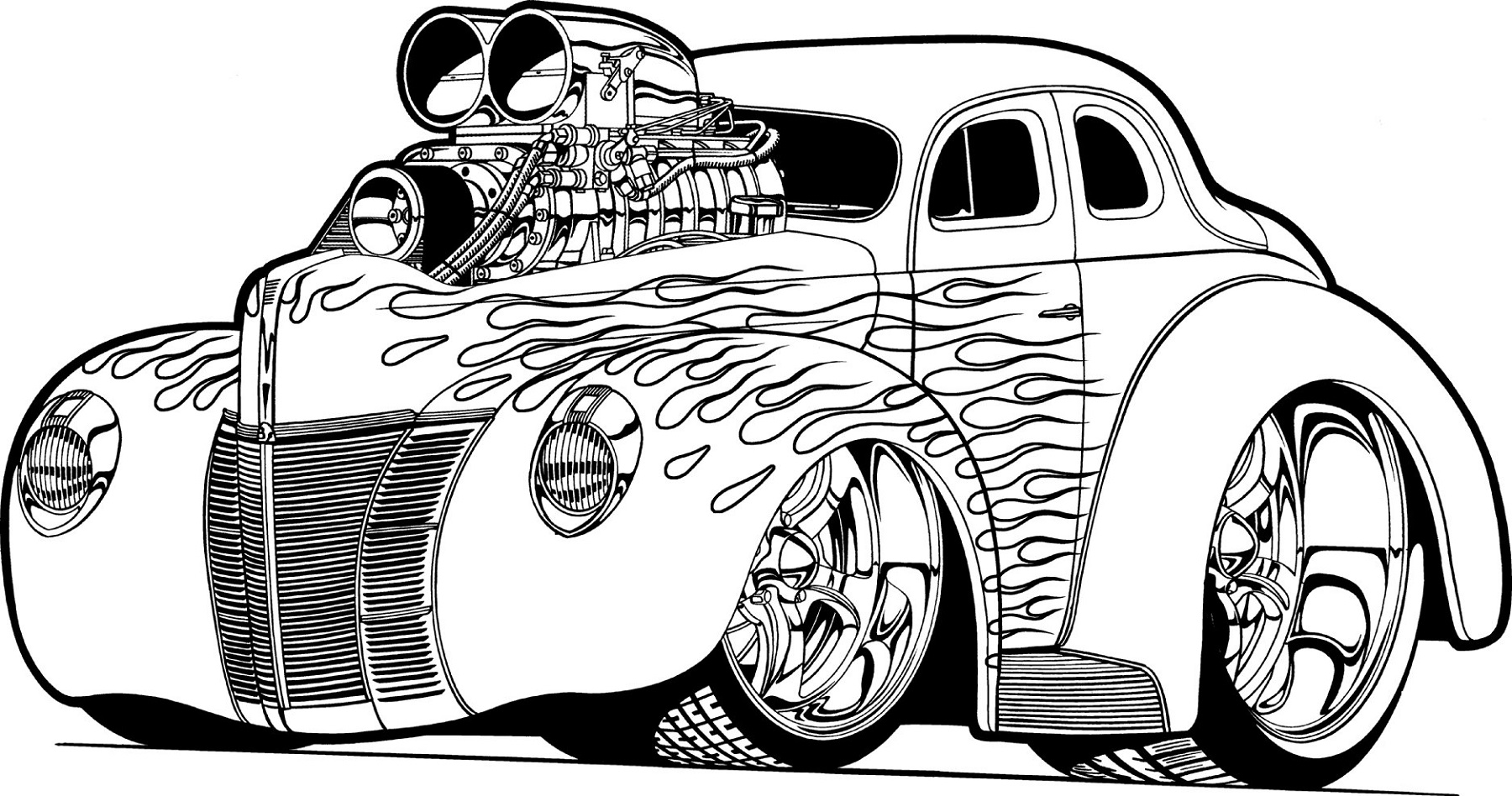 Free Adult Coloring Pages Car