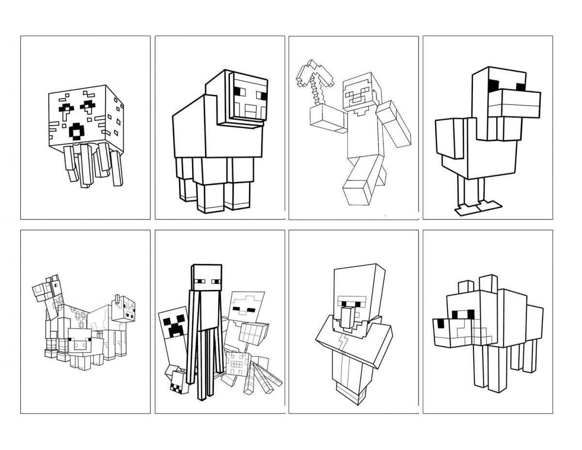 Minecraft Multicolor Print Minecraft Colors to Print | Learning Printable