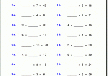 Missing Number Multiplication Worksheet. image via