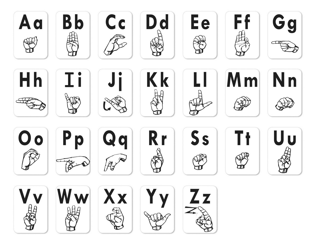 printables of abc sign language