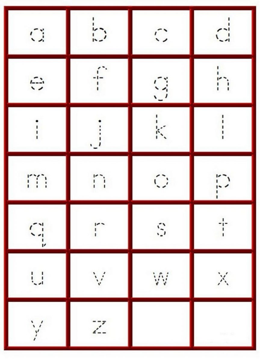 Tracing Letters a-z Worksheets | Learning Printable