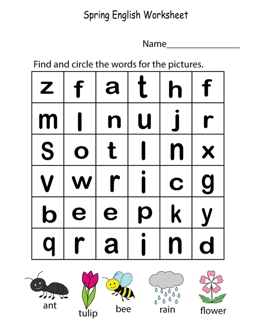 worksheets for kindergarten page