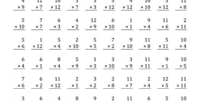 7th Grade Math Worksheets Multiplication