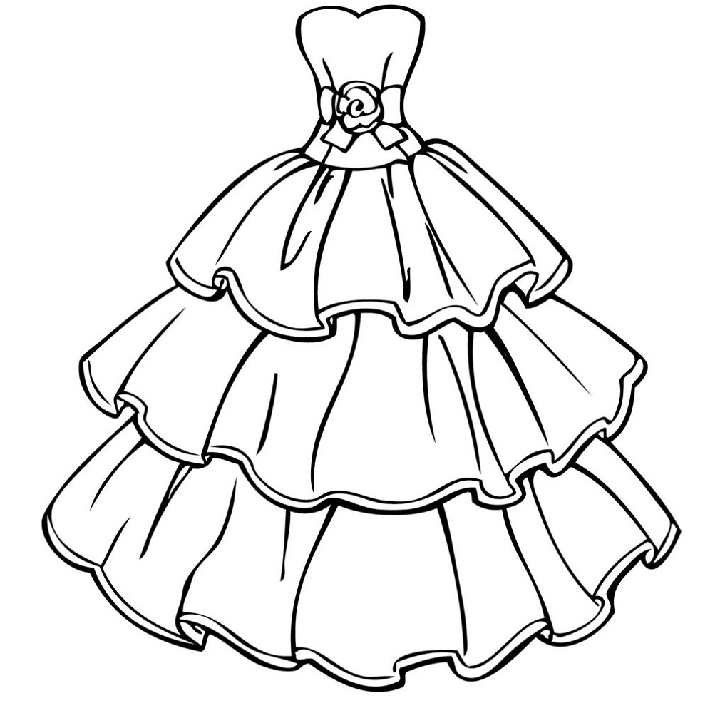 Coloring Pages for Girls Online Dress