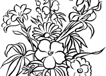 Colouring Pictures for Children Flowers