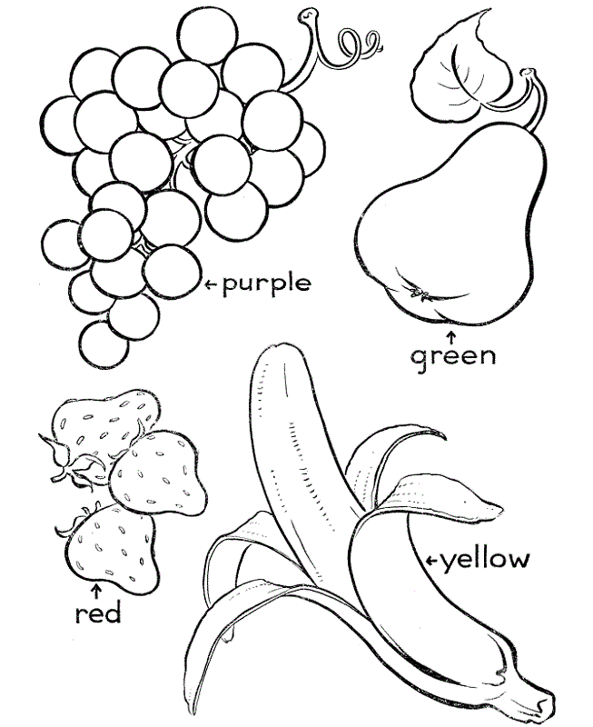 Colouring Pictures for Toddlers Fruit