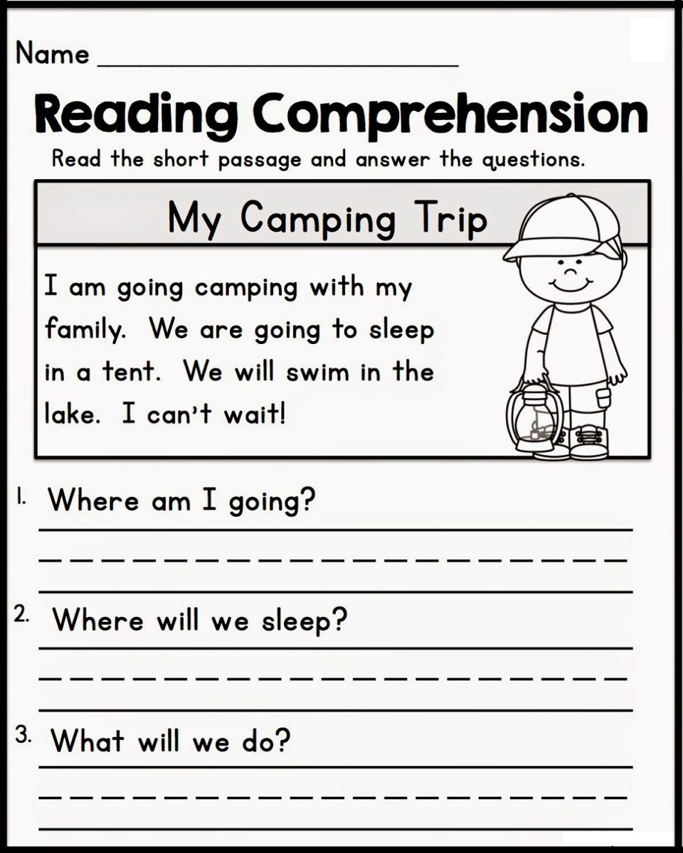Homework for Kindergarten Worksheets Reading