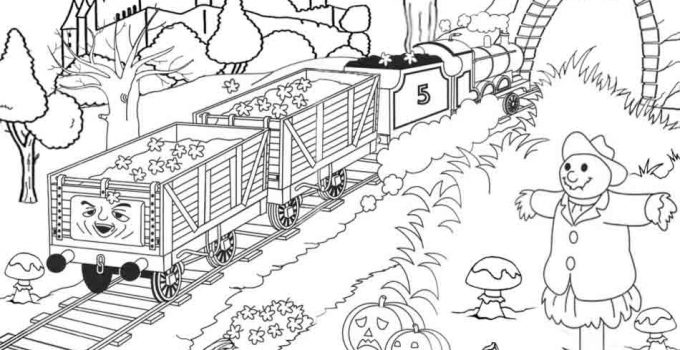 Train Coloring Pages for Adult