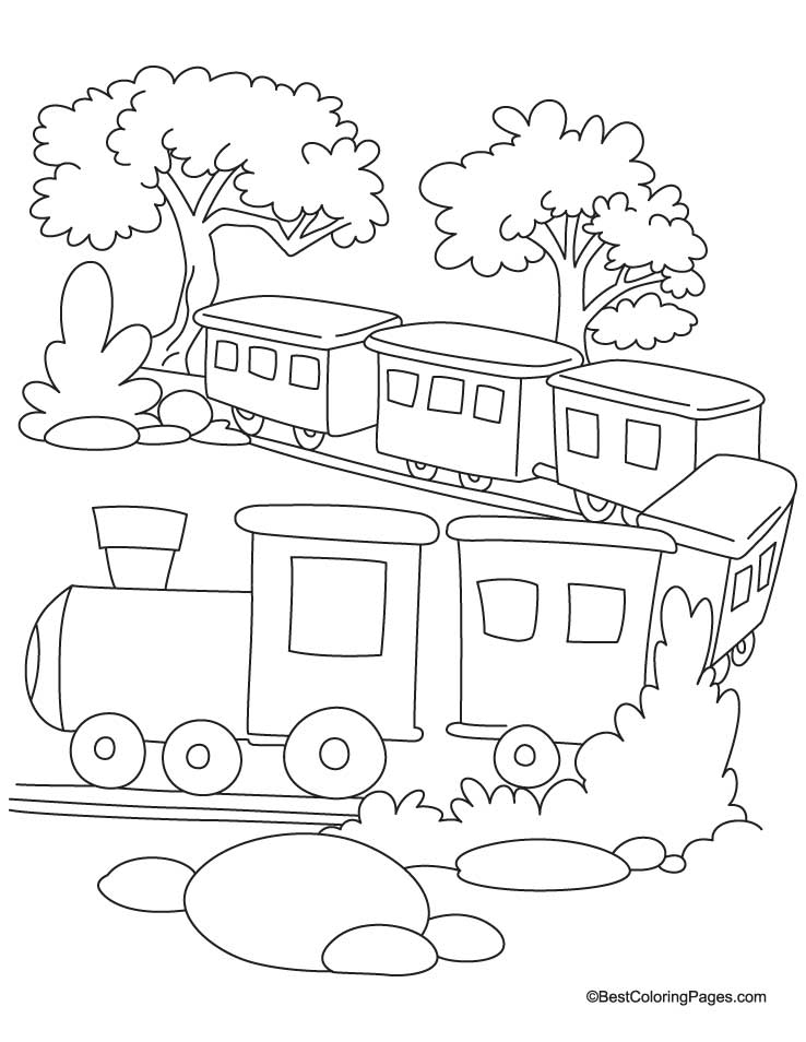 Train Coloring Pages for Kids