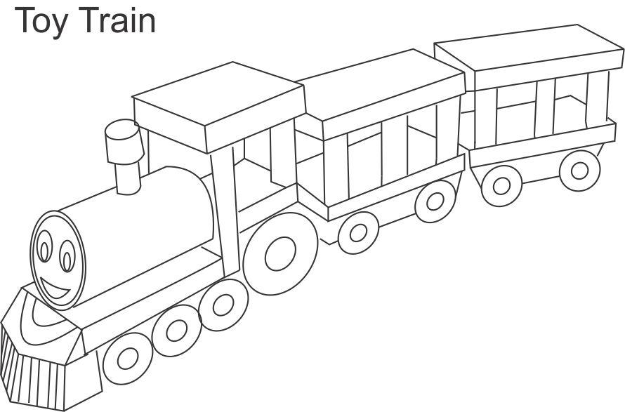 Train Coloring Pages for Toddlers