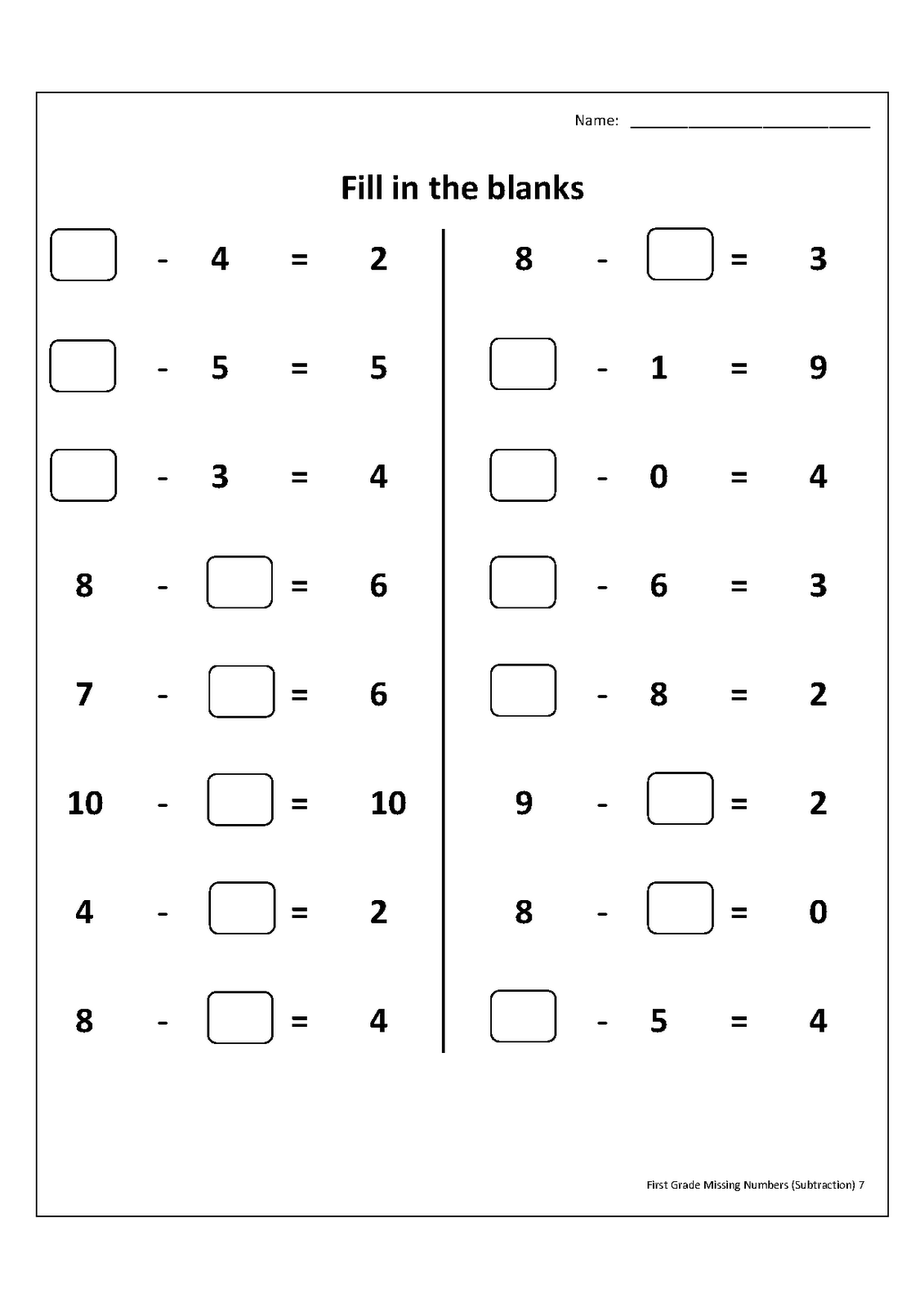 Year 1 Maths Worksheets | Learning Printable