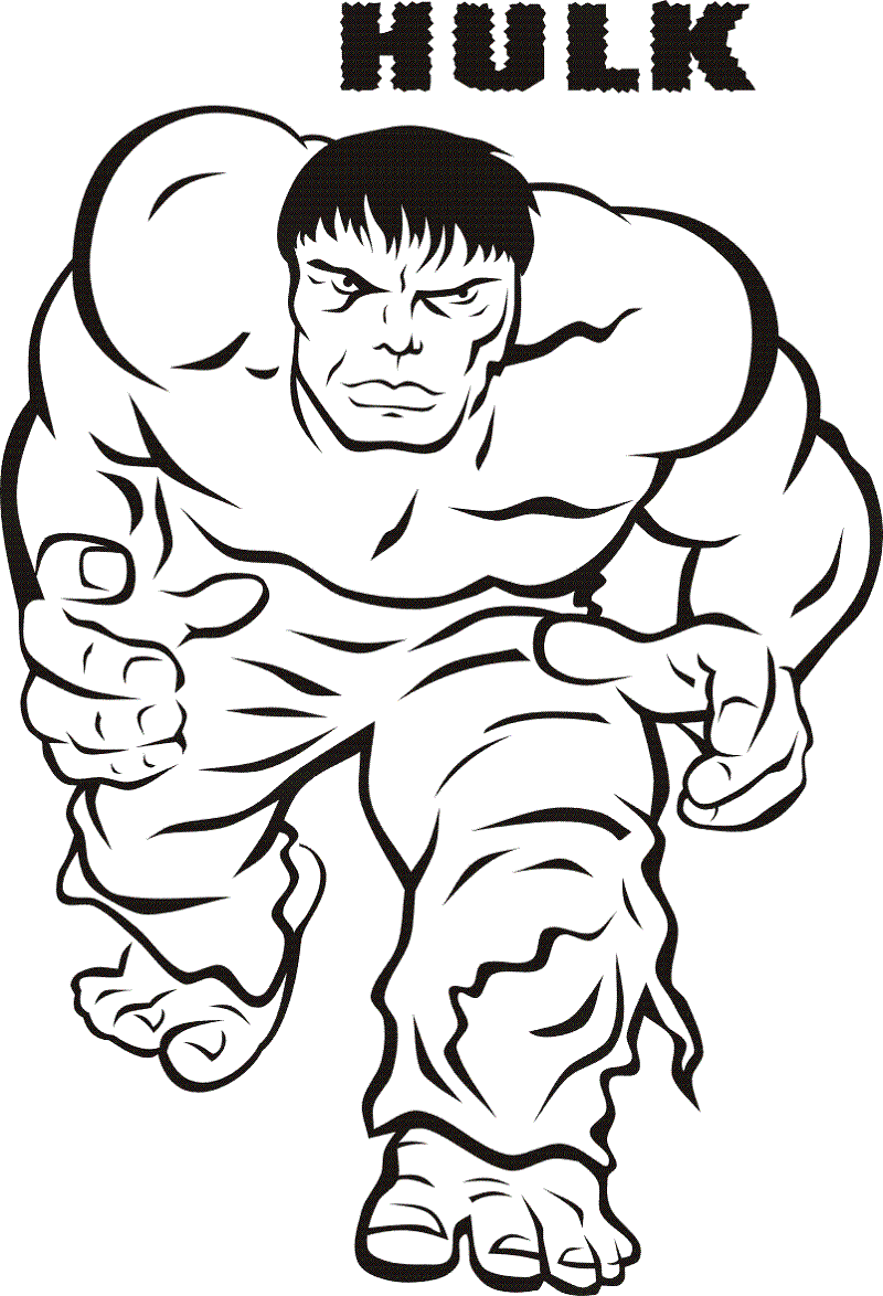 Coloring Pages for Boys Hulk