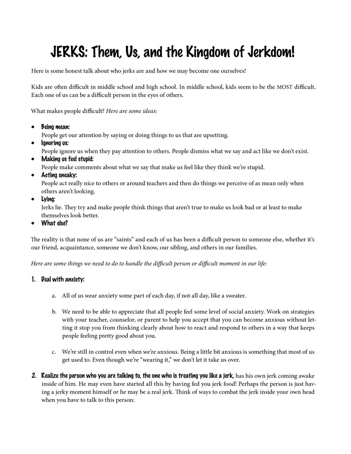Education Worksheets for Teens