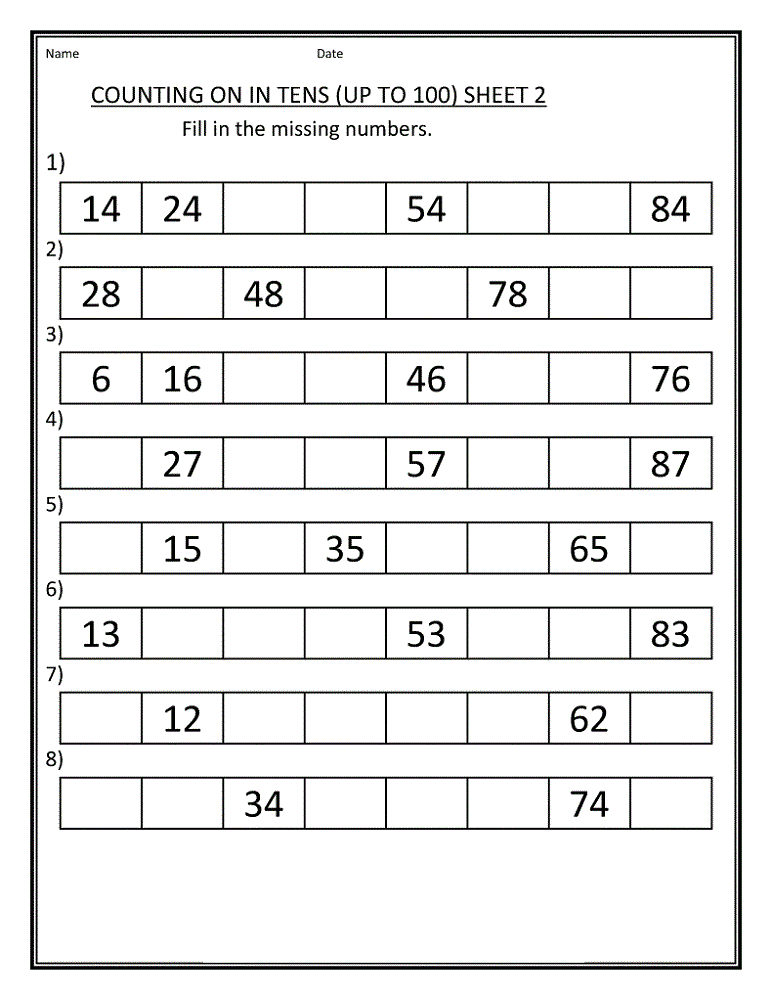 Free Printable Maths Worksheets Ks1 Missing