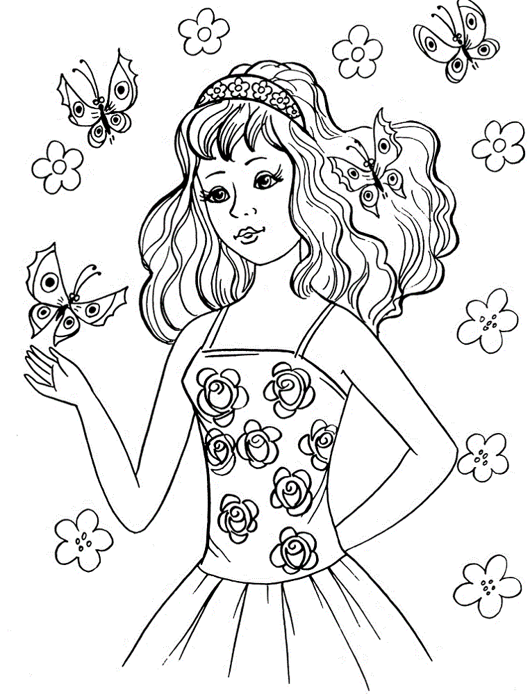 Full Coloring Pages Girls